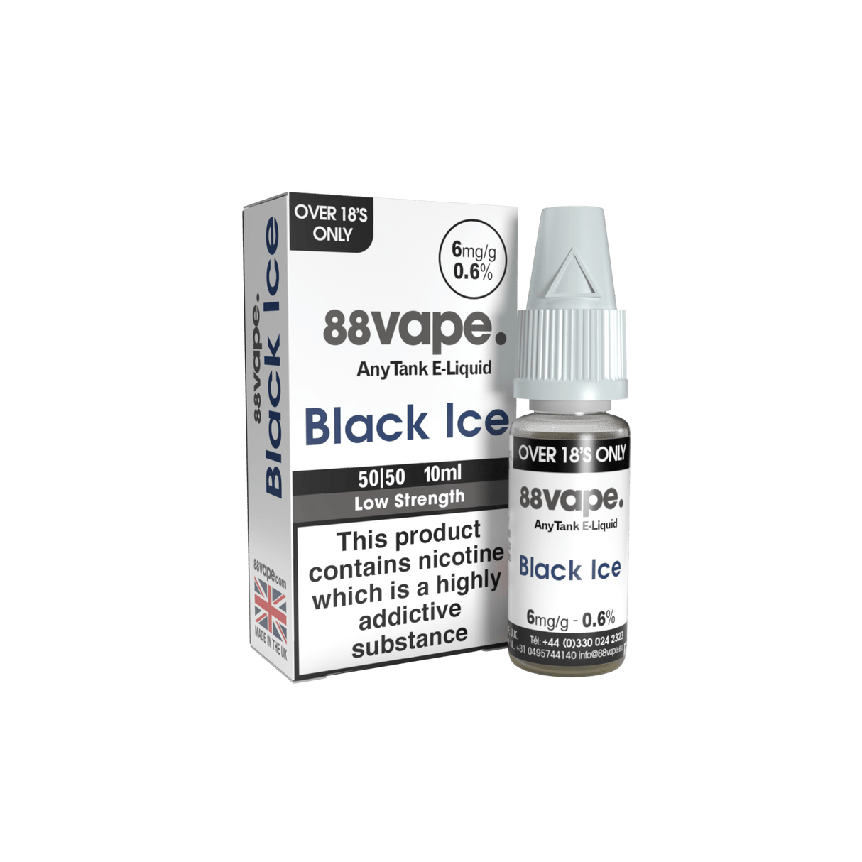 88VAPE - 10ML BLACK ICE E LIQUID - Super E-cig