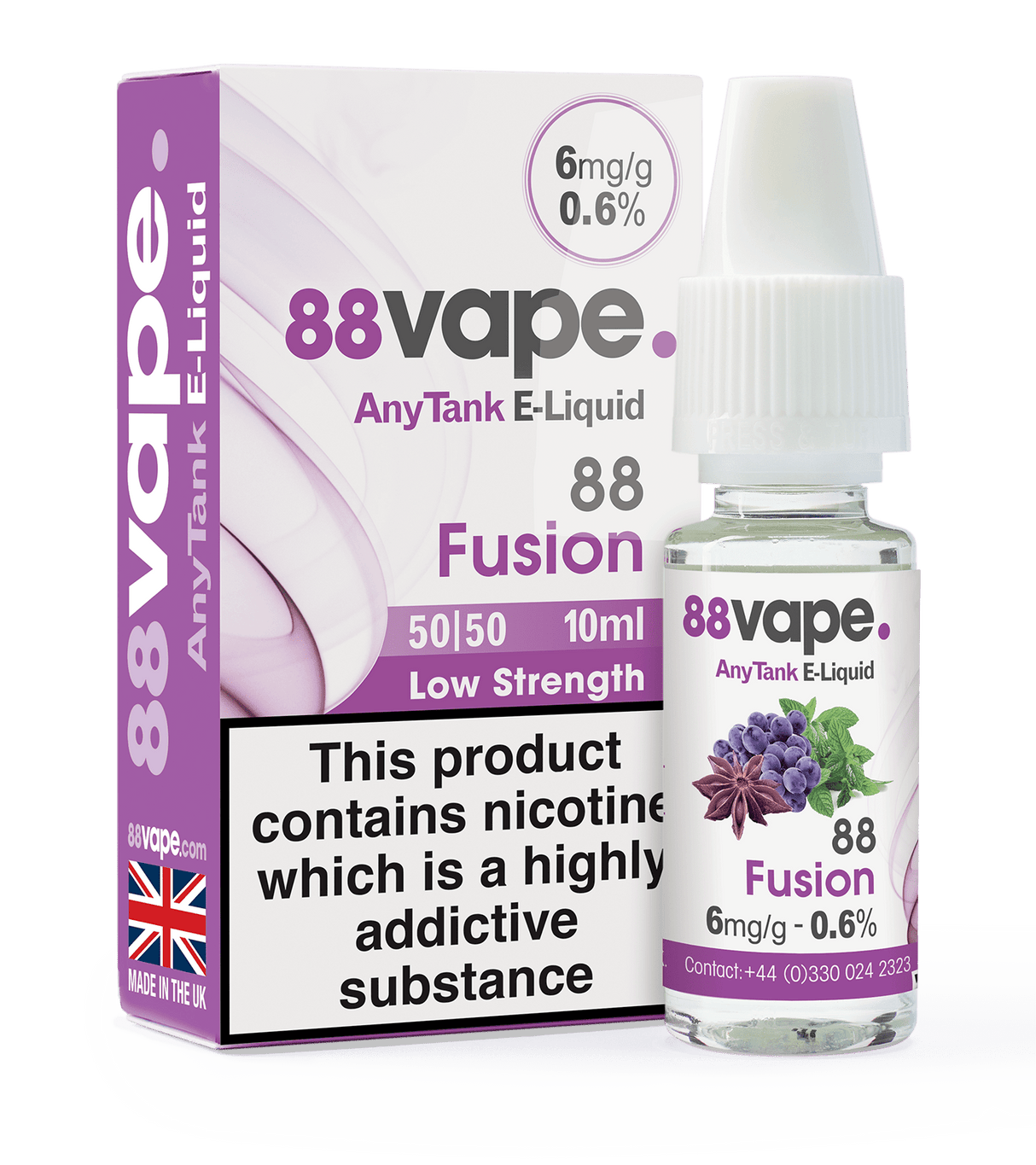 88VAPE - 10ML FUSION E LIQUID - Super E-cig