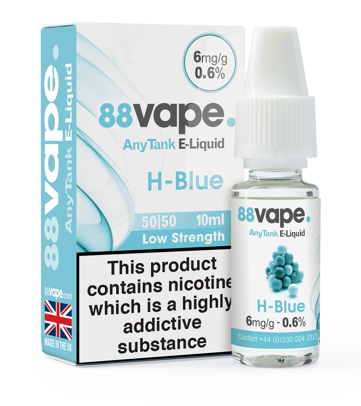 88VAPE - 10ML H-BLUE E LIQUID - Super E-cig