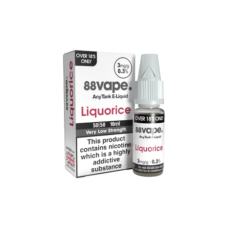 88VAPE - 10ML LIQUORICE E LIQUID - Super E-cig