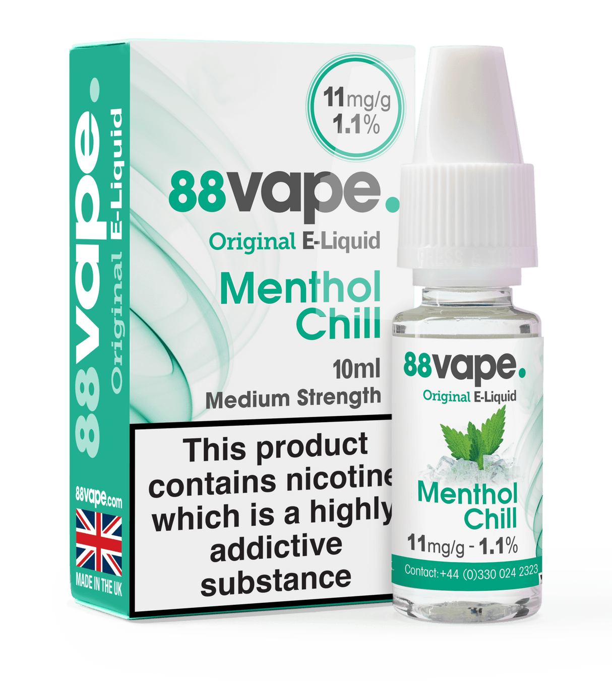 88VAPE - 10ML MENTHOL CHILL E LIQUID - Super E-cig