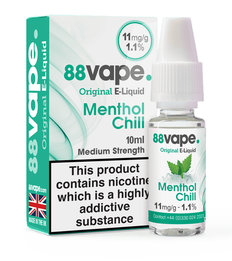 88VAPE - 10ML MENTHOL CHILL E LIQUID - Super E-cig