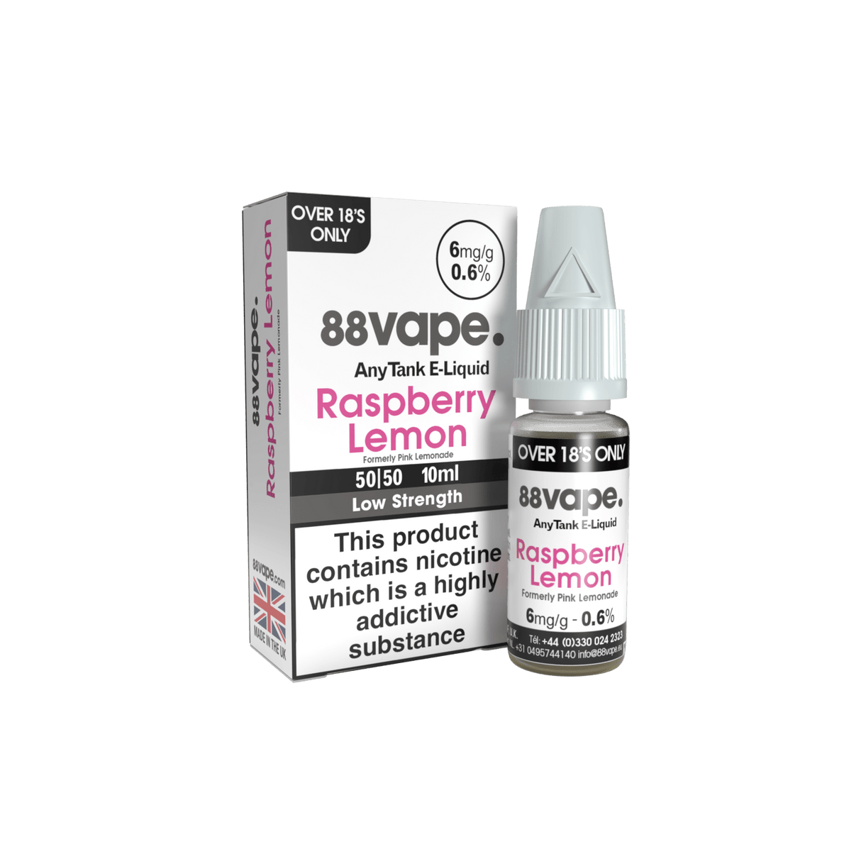 88VAPE - 10ML RASPBERRY LEMON E LIQUID - Super E-cig