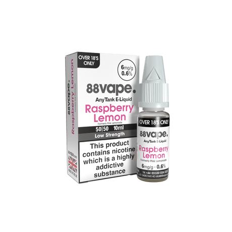 88VAPE - 10ML RASPBERRY LEMON E LIQUID - Super E-cig