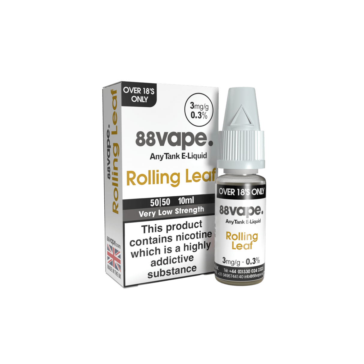 88VAPE - 10ML ROLLING LEAF E LIQUID - Super E-cig
