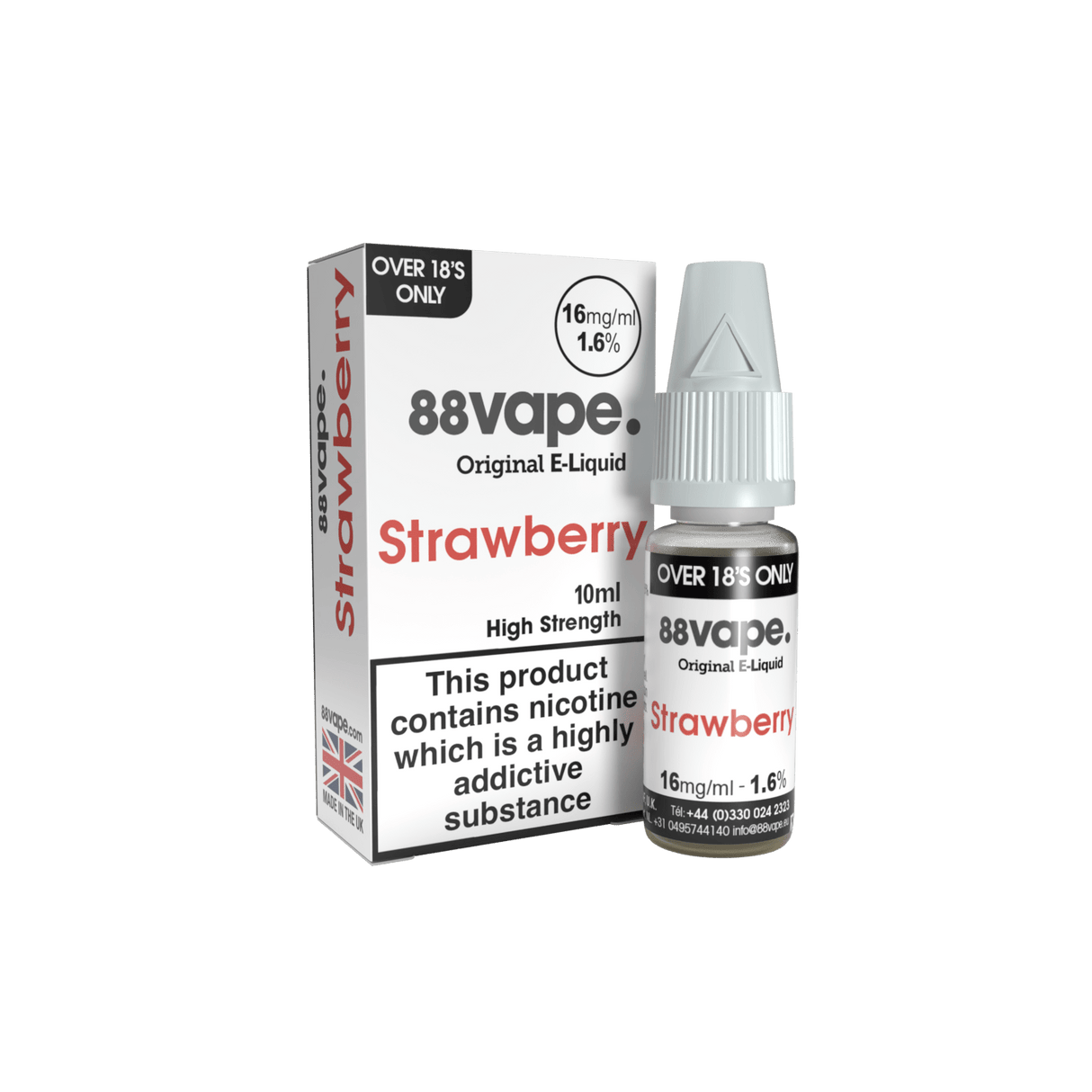 88VAPE - 10ML STRAWBERRY E LIQUID - Super E-cig