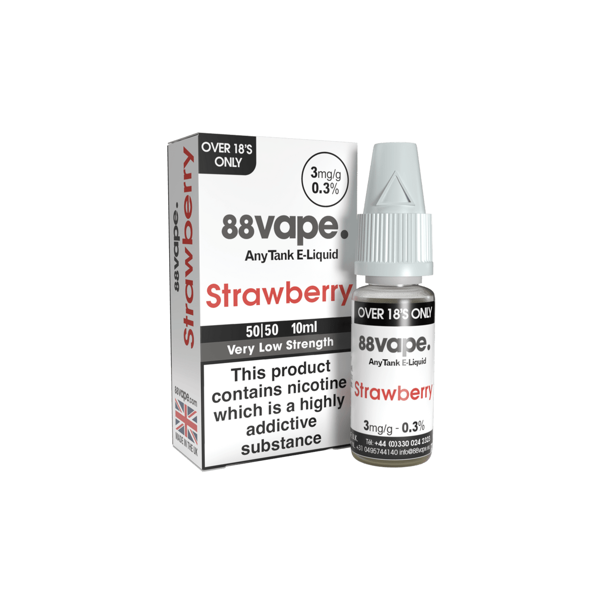88VAPE - 10ML STRAWBERRY E LIQUID - Super E-cig