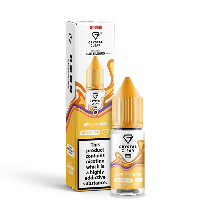 CRYSTAL CLEAR APPLE PEACH 10ML NIC SALT E-LIQUID