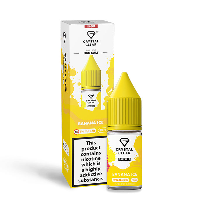 CRYSTAL CLEAR BANANA ICE 10ML NIC SALT E-LIQUID