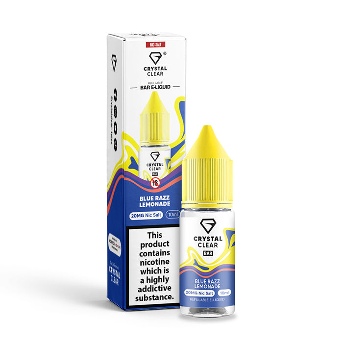 CRYSTAL CLEAR BLUE RAZZ LEMONADE 10ML NIC SALT E-LIQUID