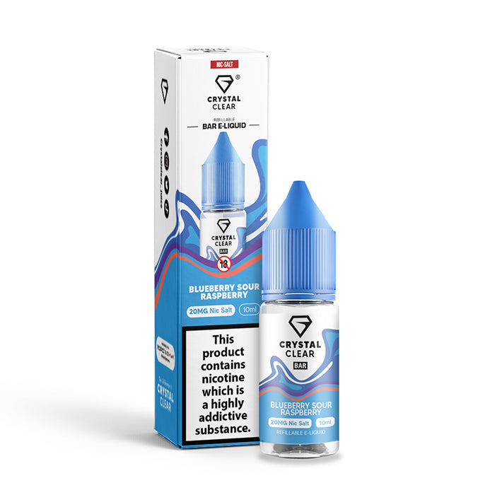 CRYSTAL CLEAR BLUEBERRY SOUR RASPBERRY 10ML NIC SALT E-LIQUID