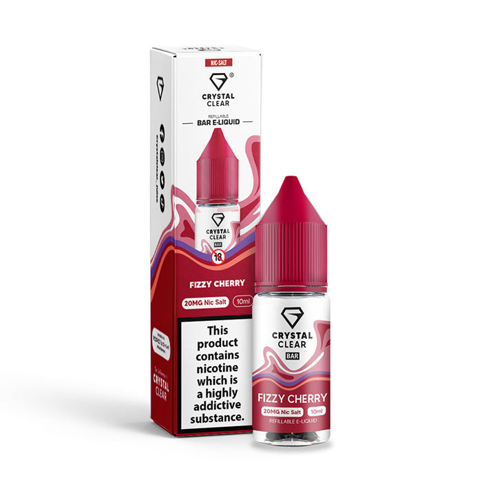 CRYSTAL CLEAR FIZZY CHERRY 10ML NIC SALT E-LIQUID