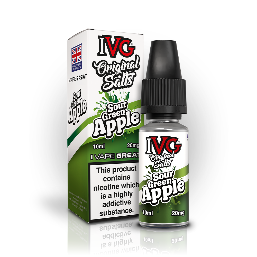 IVG ORIGINAL SOUR GREEN APPLE 10ML NIC SALT E-LIQUID