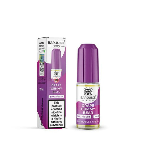 BAR JUICE - 10ML GRAPE GUMMY BEAR NIC SALT E LIQUID - Super E-cig