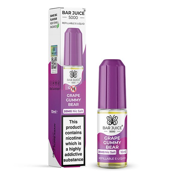 BAR JUICE - 10ML GRAPE GUMMY BEAR NIC SALT E LIQUID - Super E-cig