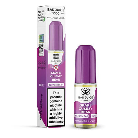 BAR JUICE - 10ML GRAPE GUMMY BEAR NIC SALT E LIQUID - Super E-cig