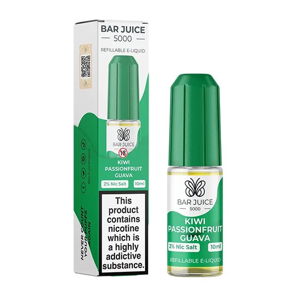 BAR JUICE - 10ML KIWI PASSIONFRUIT GUAVA NIC SALT E LIQUID - Super E-cig
