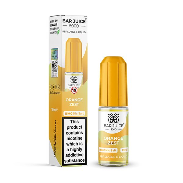 BAR JUICE - 10ML ORANGE ZEST NIC SALT E LIQUID - Super E-cig
