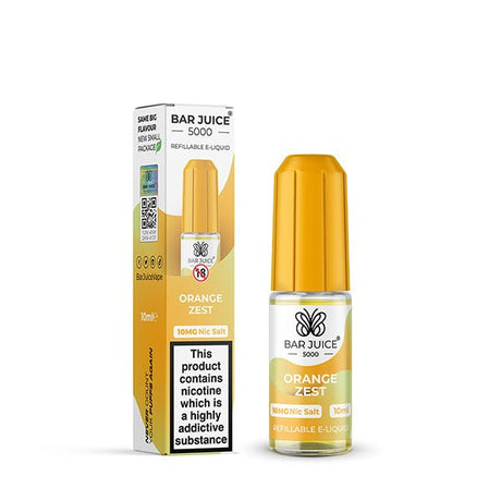 BAR JUICE - 10ML ORANGE ZEST NIC SALT E LIQUID - Super E-cig
