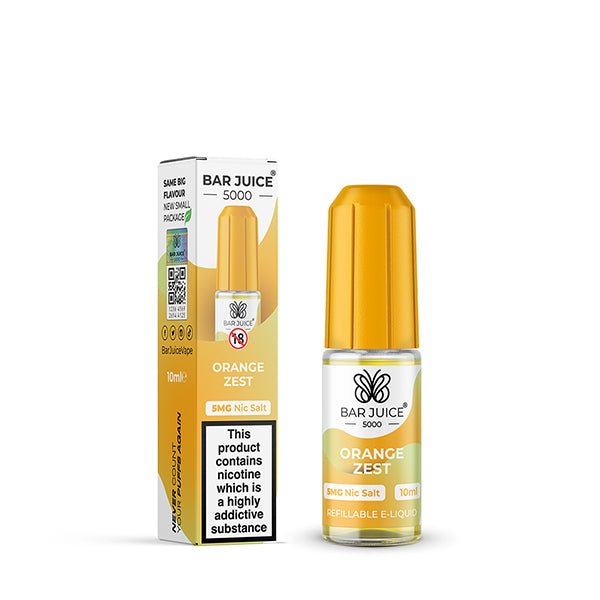 BAR JUICE - 10ML ORANGE ZEST NIC SALT E LIQUID - Super E-cig