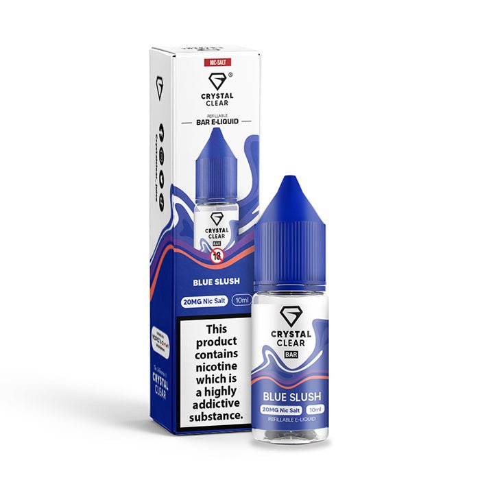 CRYSTAL CLEAR BLUE SLUSH 10ML NIC SALT E - LIQUID - Super E - cig