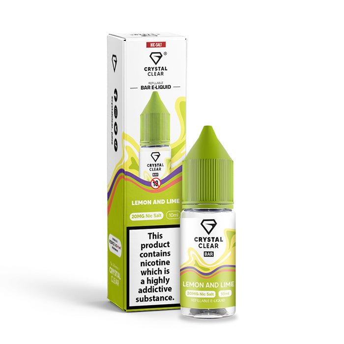 CRYSTAL CLEAR LEMON & LIME 10ML NIC SALT E - LIQUID - Super E - cig
