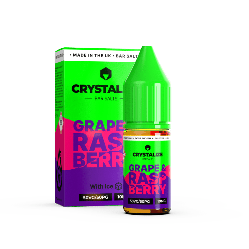 CRYSTALIZE BAR SALTS GRAPE & RASPBERRY 10ML NIC SALT E - LIQUID - Super E - cig