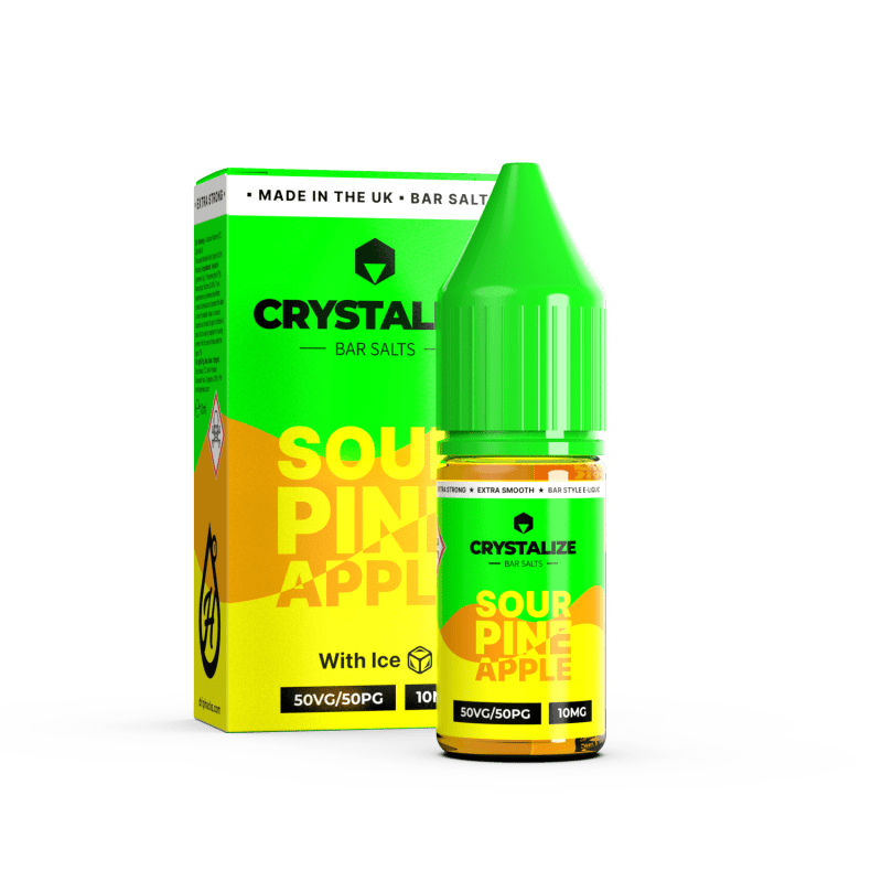 CRYSTALIZE BAR SALTS SOUR PINEAPPLE 10ML NIC SALT E - LIQUID - Super E - cig