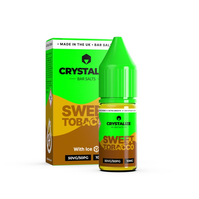 CRYSTALIZE BAR SALTS SWEET TOBACCO 10ML NIC SALT E - LIQUID - Super E - cig