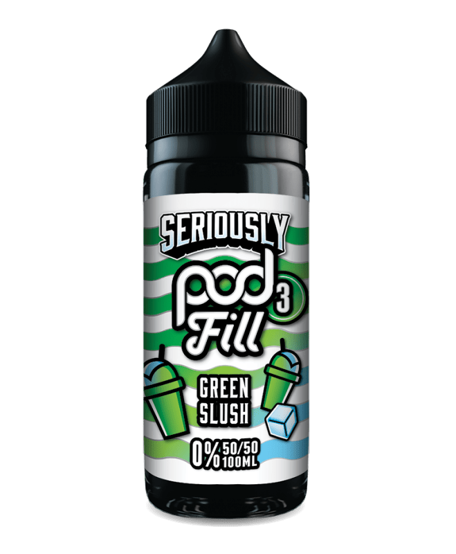 DOOZY SERIOUSLY PODFILL GREEN SLUSH 100ML SHORTFILL E - LIQUID - Super E - cig