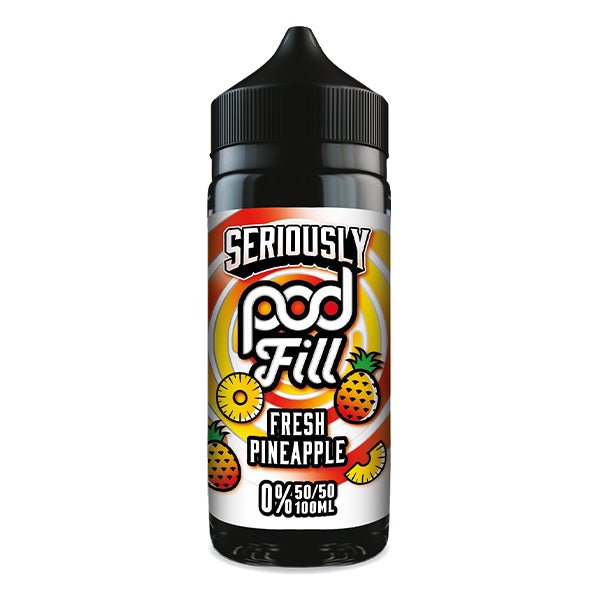 DOOZY VAPE CO - 100ML SERIOUSLY PODFILL FRESH PINEAPPLE 0MG SHORTFILL E LIQUID - Super E-cig