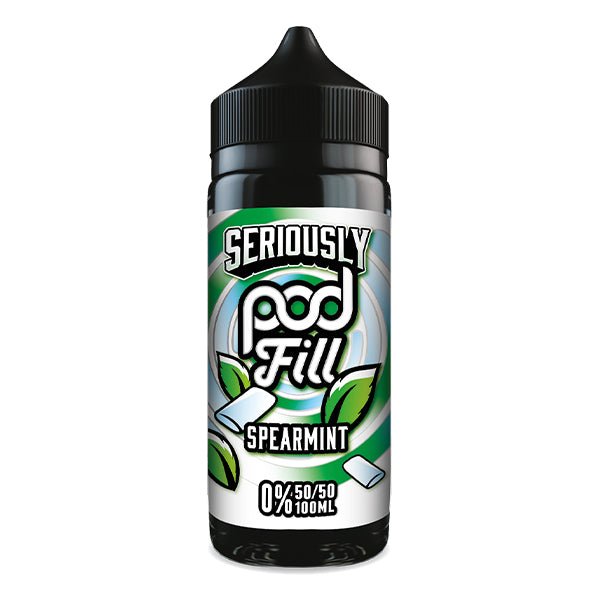 DOOZY VAPE CO - 100ML SERIOUSLY PODFILL SPEARMINT 0MG SHORTFILL E LIQUID - Super E-cig