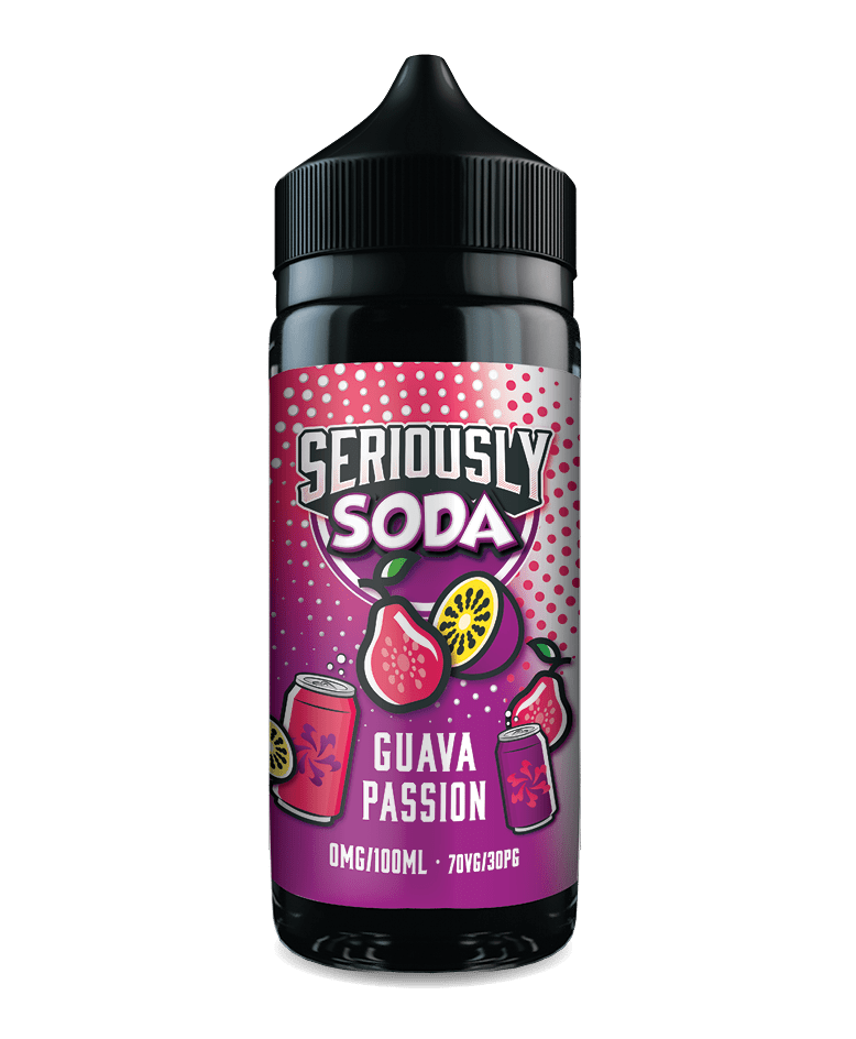DOOZY VAPE CO - 100ML SERIOUSLY SODA GUAVA PASSION 0MG SHORTFILL E LIQUID - Super E-cig