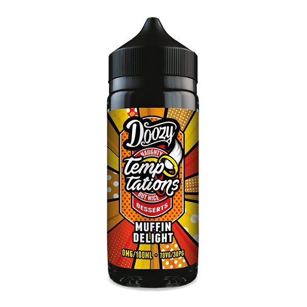 DOOZY VAPE CO - 100ML TEMPTATIONS MUFFIN DELIGHT 0MG SHORTFILL E LIQUID - Super E-cig