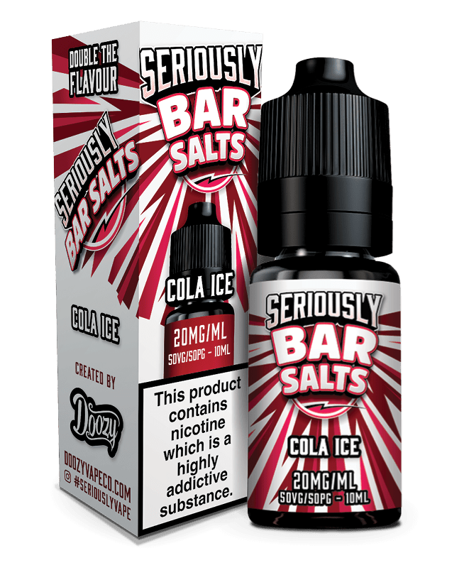DOOZY VAPE CO - 10ML SERIOUSLY BAR SALTS COLA ICE NIC SALT E LIQUID - Super E-cig