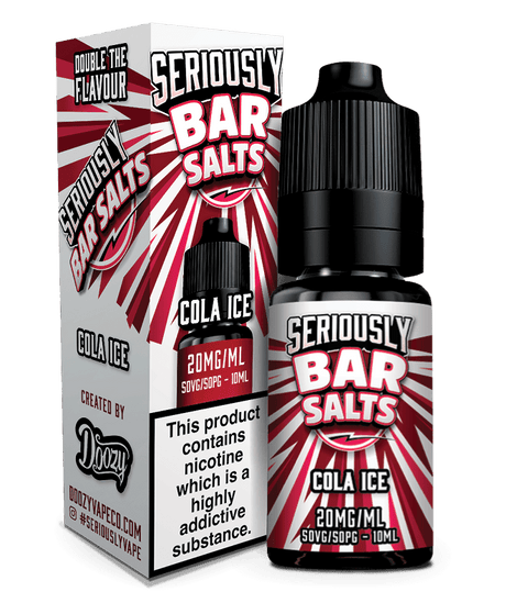 DOOZY VAPE CO - 10ML SERIOUSLY BAR SALTS COLA ICE NIC SALT E LIQUID - Super E-cig