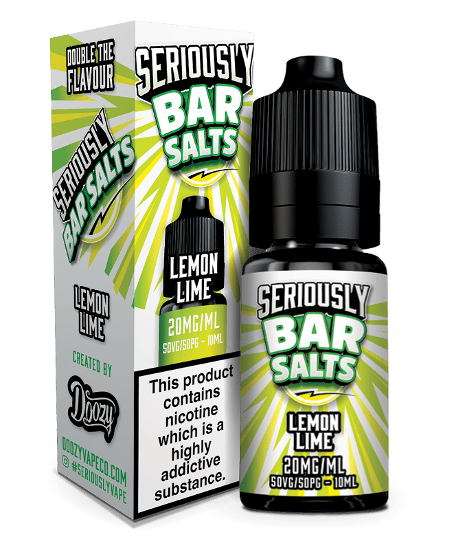 DOOZY VAPE CO - 10ML SERIOUSLY BAR SALTS LEMON LIME NIC SALT E LIQUID - Super E-cig
