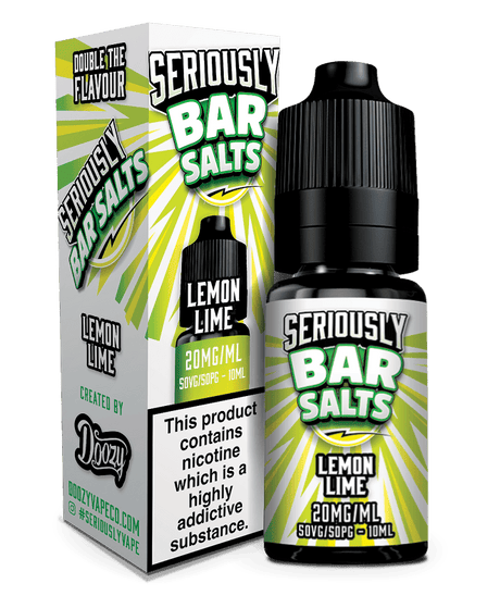 DOOZY VAPE CO - 10ML SERIOUSLY BAR SALTS LEMON LIME NIC SALT E LIQUID - Super E-cig