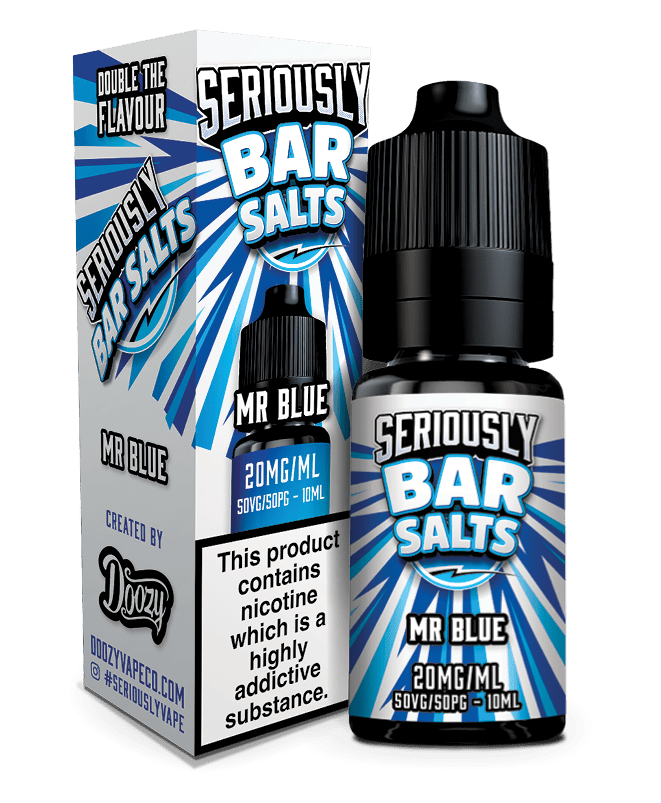 DOOZY VAPE CO - 10ML SERIOUSLY BAR SALTS MR BLUE NIC SALT E LIQUID - Super E-cig