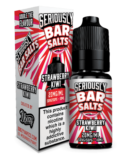 DOOZY VAPE CO - 10ML SERIOUSLY BAR SALTS STRAWBERRY KIWI NIC SALT E LIQUID - Super E-cig