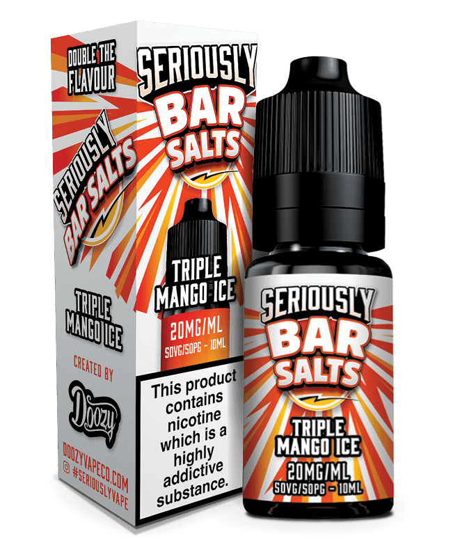 DOOZY VAPE CO - 10ML SERIOUSLY BAR SALTS TRIPLE MANGO ICE NIC SALT E LIQUID - Super E-cig