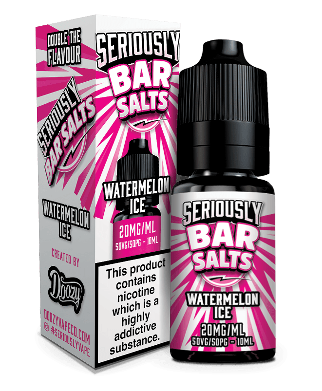 DOOZY VAPE CO - 10ML SERIOUSLY BAR SALTS WATERMELON ICE NIC SALT E LIQUID - Super E-cig