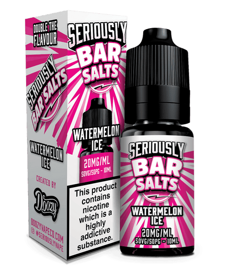 DOOZY VAPE CO - 10ML SERIOUSLY BAR SALTS WATERMELON ICE NIC SALT E LIQUID - Super E-cig