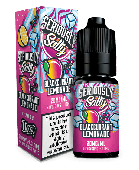 DOOZY VAPE CO - 10ML SERIOUSLY SALTY BLACKCURRANT LEMONADE NIC SALT E LIQUID - Super E-cig