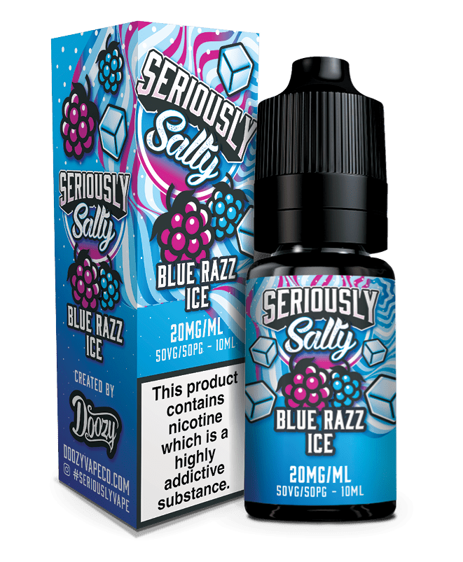 DOOZY VAPE CO - 10ML SERIOUSLY SALTY BLUE RAZZ ICE NIC SALT E LIQUID - Super E-cig