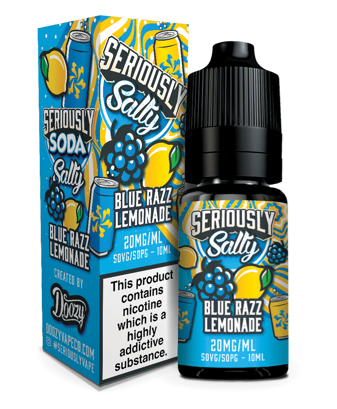 DOOZY VAPE CO - 10ML SERIOUSLY SALTY BLUE RAZZ LEMONADE NIC SALT E LIQUID - Super E-cig