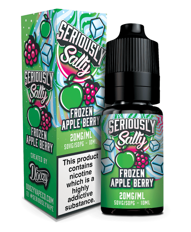 DOOZY VAPE CO - 10ML SERIOUSLY SALTY FROZEN APPLE BERRY NIC SALT E LIQUID - Super E-cig