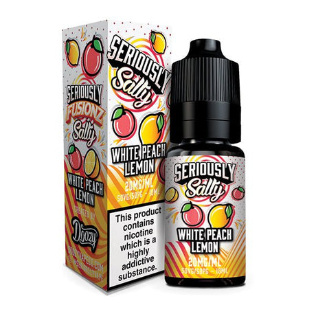 DOOZY VAPE CO - 10ML SERIOUSLY SALTY FUSIONZ WHITE PEACH LEMON NIC SALT E LIQUID - Super E-cig