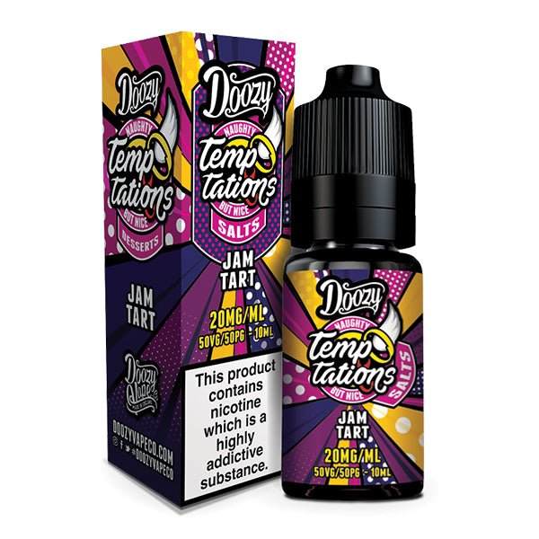 DOOZY VAPE CO - 10ML TEMPTATIONS JAM TART NIC SALT E LIQUID - Super E-cig