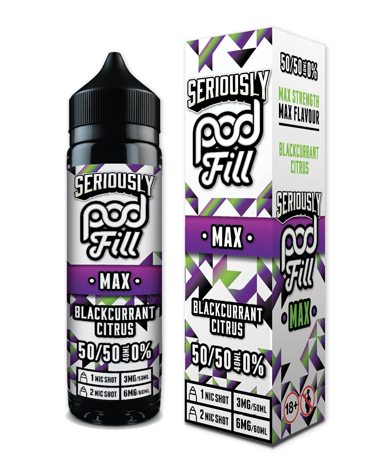 DOOZY VAPE CO - 40ML BLACKCURRANT CITRUS 0MG SHORTFILL E LIQUID - Super E-cig